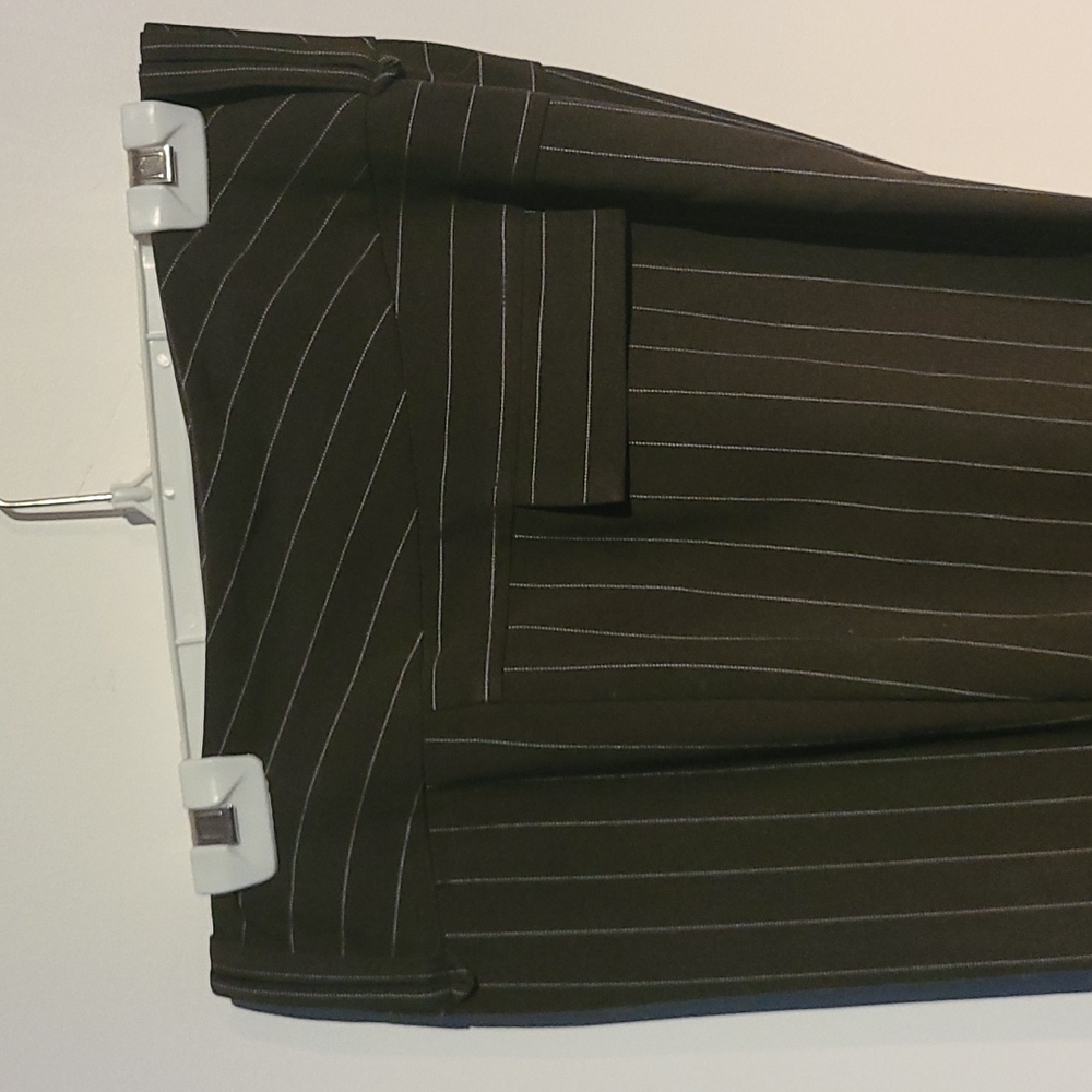Brown pinstripe dress pants